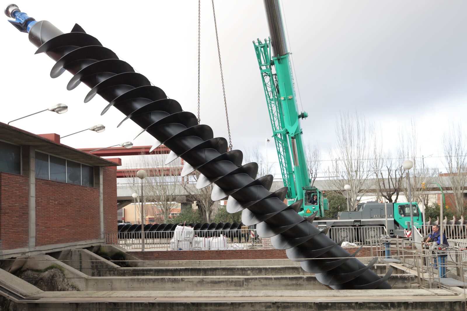 Archimedes screw manufactured and installed by Coutex Sorigué.